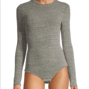 NWOT Madewell Thong Bodysuit Gray Size Small